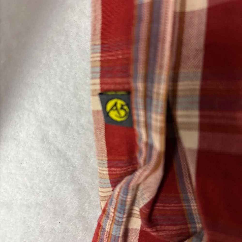 The North Face, Shirt Size L, Red/Gray, A5 Series, Button Up, Plaid, Long Sleeve
